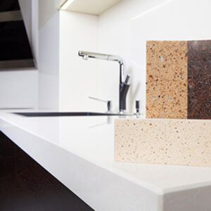Image of a countertop and wash basin with tap