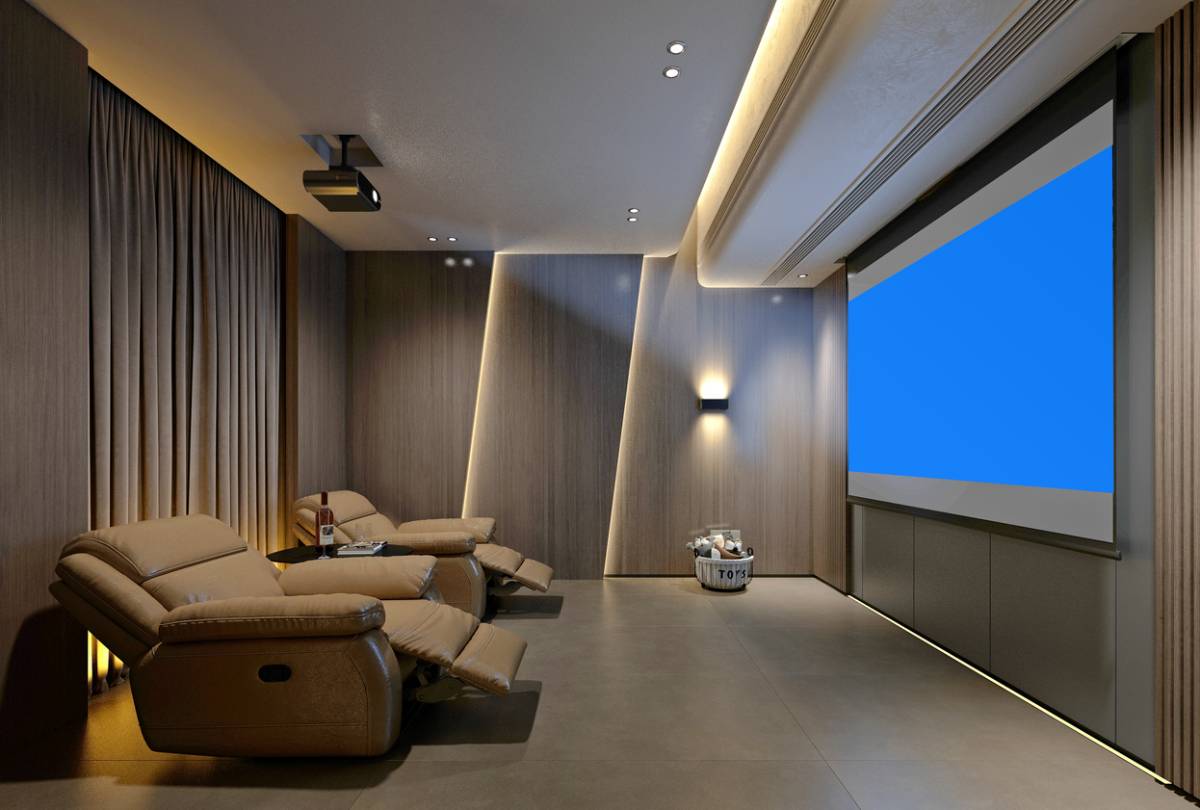 concept for 6 ideas for your garage conversion (home theater idea)